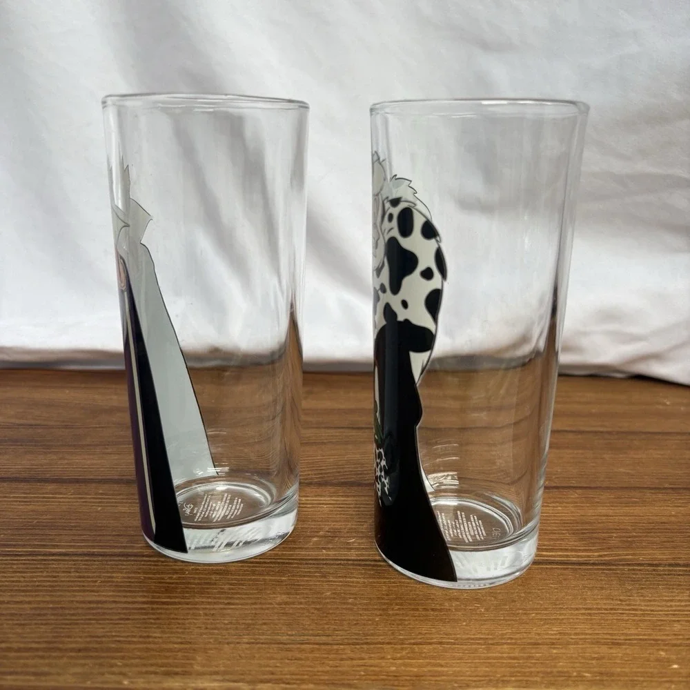 Disney Villains Silver Buffalo Evil Queen & Cruella 10 Oz Glasses Set of 2
